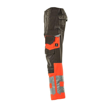 MASCOT® Leeds broek, donker antraciet/signaleringsrood