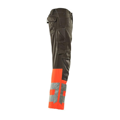 MASCOT® Leeds broek, donker antraciet/signaleringsrood