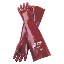 Gants NITRAS PVC, rouge, jersey coton EN 388 | Paquet (12 paires)
