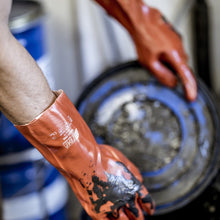 NITRAS handschoenen voor chemische bescherming, rood, EN 388, EN ISO 374 katoenen jersey | Pakket (12 paar)