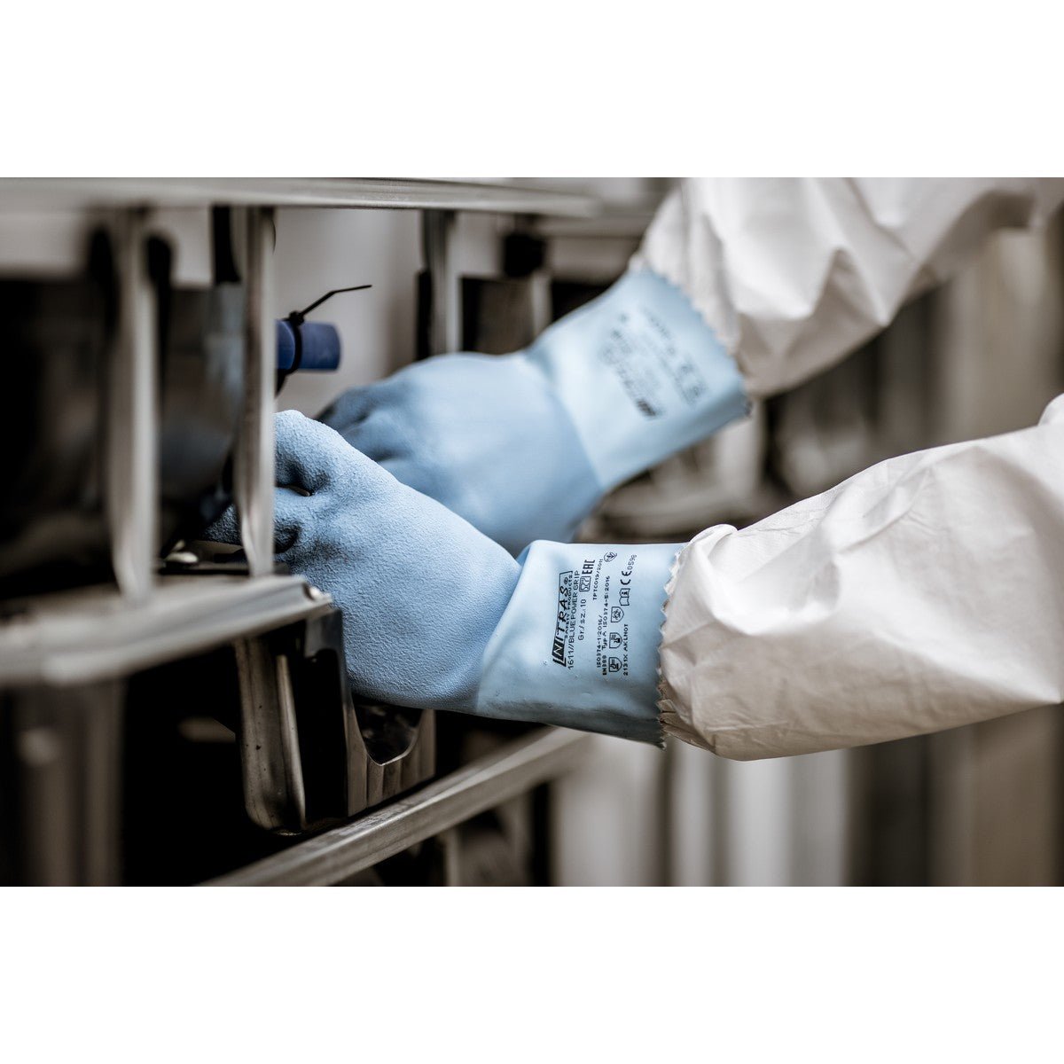 NITRAS BLUE POWER GRIP, gants de protection chimique, bleu