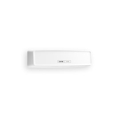 La CWS PureLine AirBar | Paquet (1 pièce) est un appareil mural rectangulaire blanc de la marque "CWS", conçu pour un air hygiénique. Parfait pour les pièces nécessitant une purification de l'air fiable. Fond blanc simple.