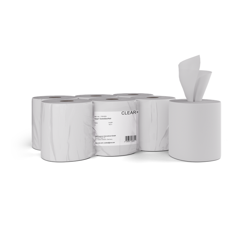 Clear+ Centerfeed-Papierrollen 2-lagig 220 m