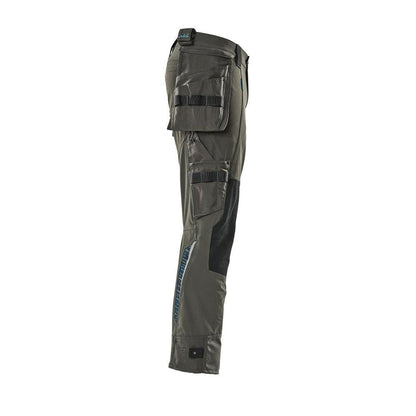 Pantalon avec poches suspendues, pantalon stretch, anthracite foncé