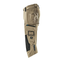 Pantalon trois-quarts, poches suspendues, pantalon trois-quarts stretch, kaki clair