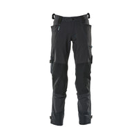 Pantalon avec poches genoux en Dyneema, pantalon stretch, noir-bleu