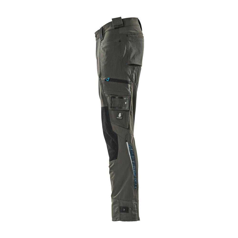 Broek met kniezakken van Dyneema, stretchbroek, donker antraciet