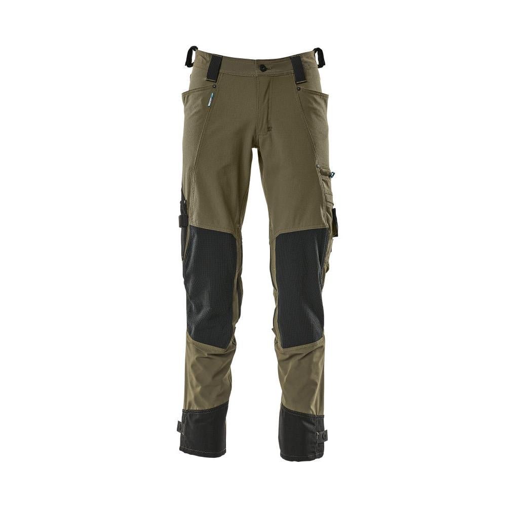 Broek met kniezakken van Dyneema, stretchbroek, mosgroen
