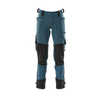 Broek met kniezakken van Dyneema, stretchbroek, donker petroleum