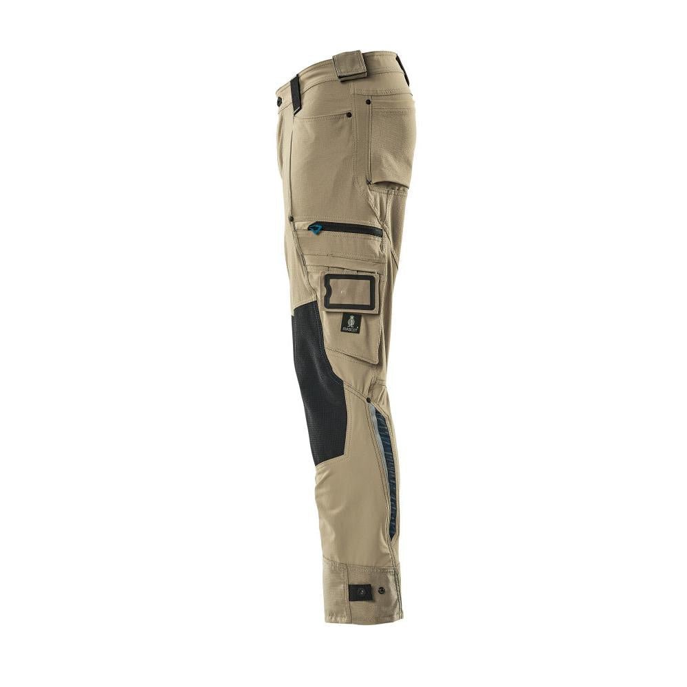 Pantalon avec poches genoux en Dyneema, pantalon stretch, kaki clair