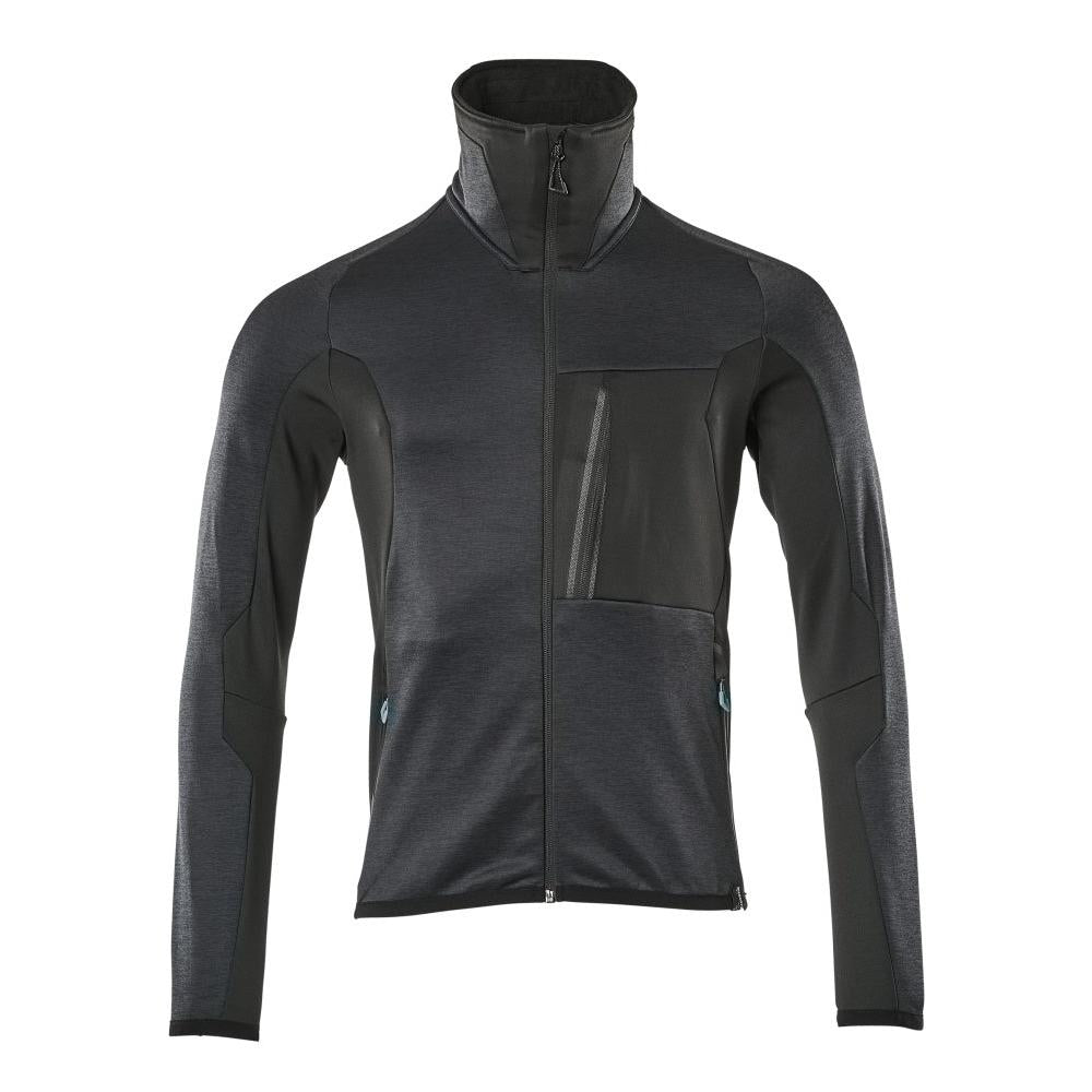 Fleece trui met microfleece jack met ritssluiting