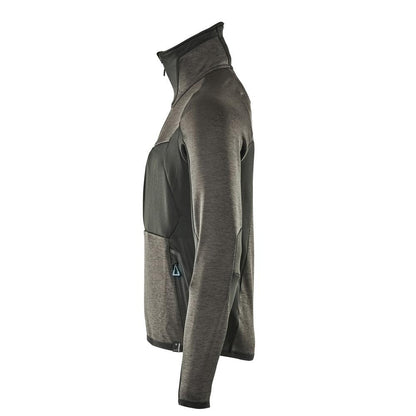 Fleece trui met microfleece jack met ritssluiting