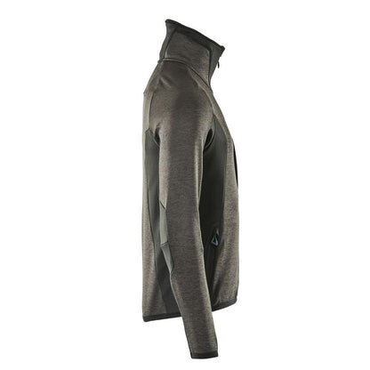 Fleece trui met microfleece jack met ritssluiting