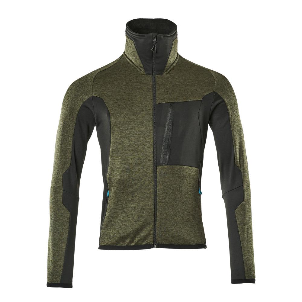 Fleece trui met microfleece jack met ritssluiting