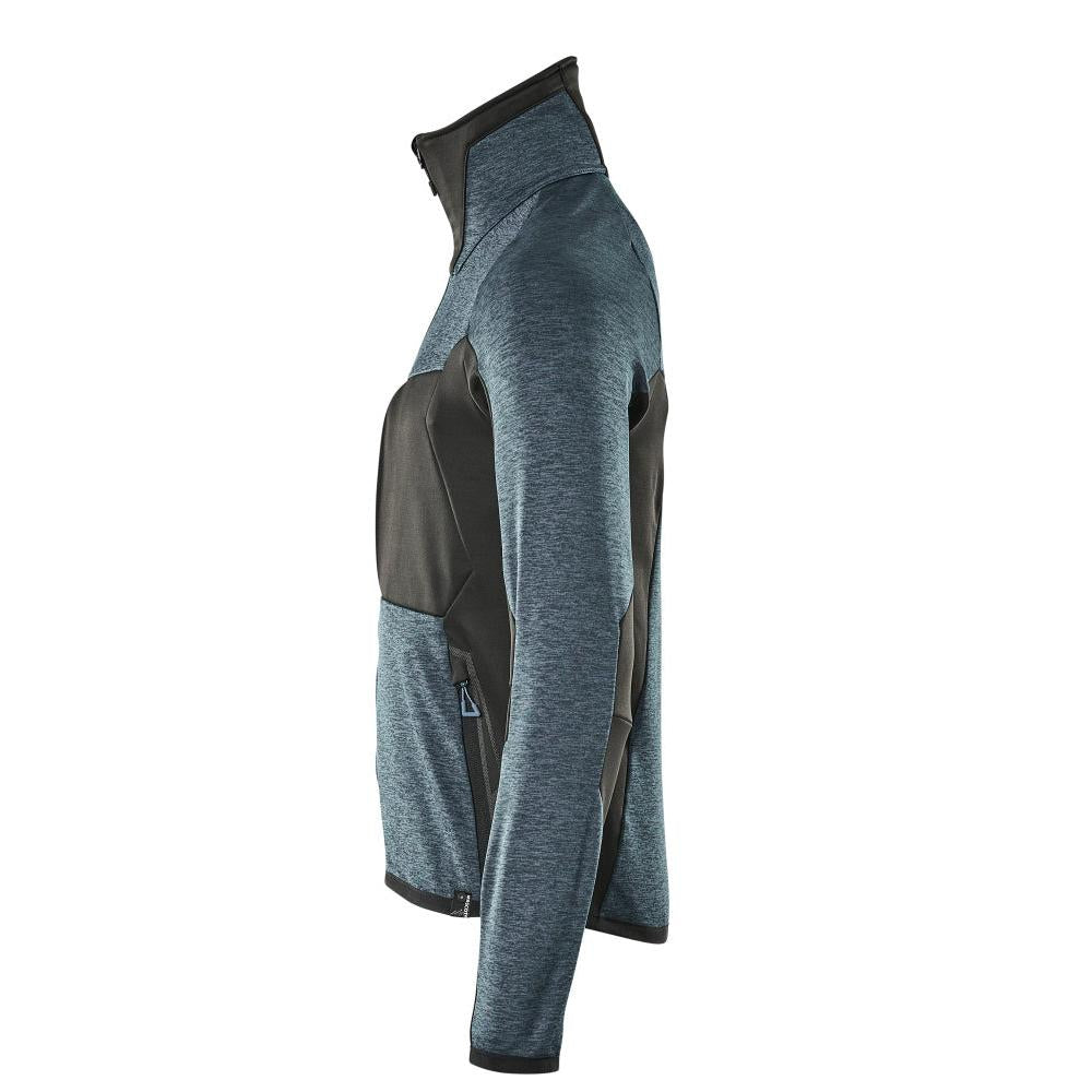 Fleece trui met microfleece jack met ritssluiting