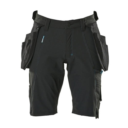Short, poches suspendues amovibles, short artisan extensible, noir