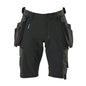 Short, poches suspendues amovibles, short artisan extensible, noir