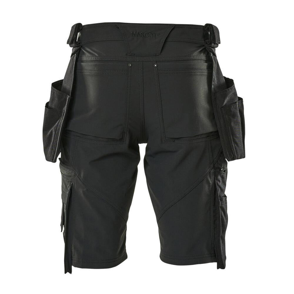 Short, poches suspendues amovibles, short artisan extensible, noir