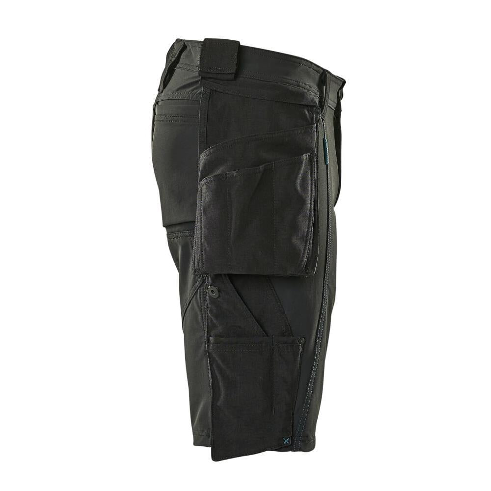 Short, poches suspendues amovibles, short artisan extensible, noir