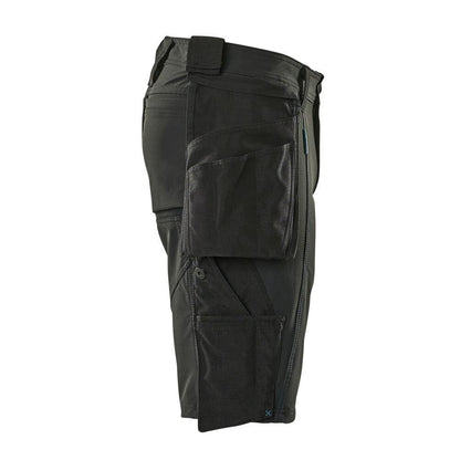 Short, poches suspendues amovibles, short artisan extensible, noir