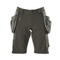 Short, poches suspendues amovibles, short artisan stretch, anthracite foncé