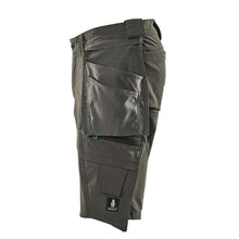 Shorts, afneembare hangende zakken, stretch werkbroek, donker antraciet