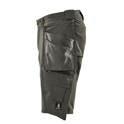 Short, poches suspendues amovibles, short artisan stretch, anthracite foncé
