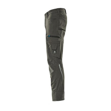 Broek met kniezakken, stretch, lichte broek, donker antraciet