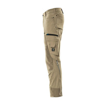 Broek met kniezakken, stretch, lichte broek, licht kaki