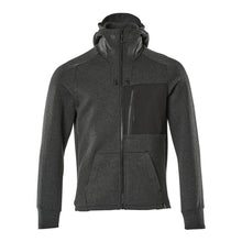 Sweatshirt met capuchon, sweatshirt met ritssluiting en capuchon, zwart gemêleerd/zwart