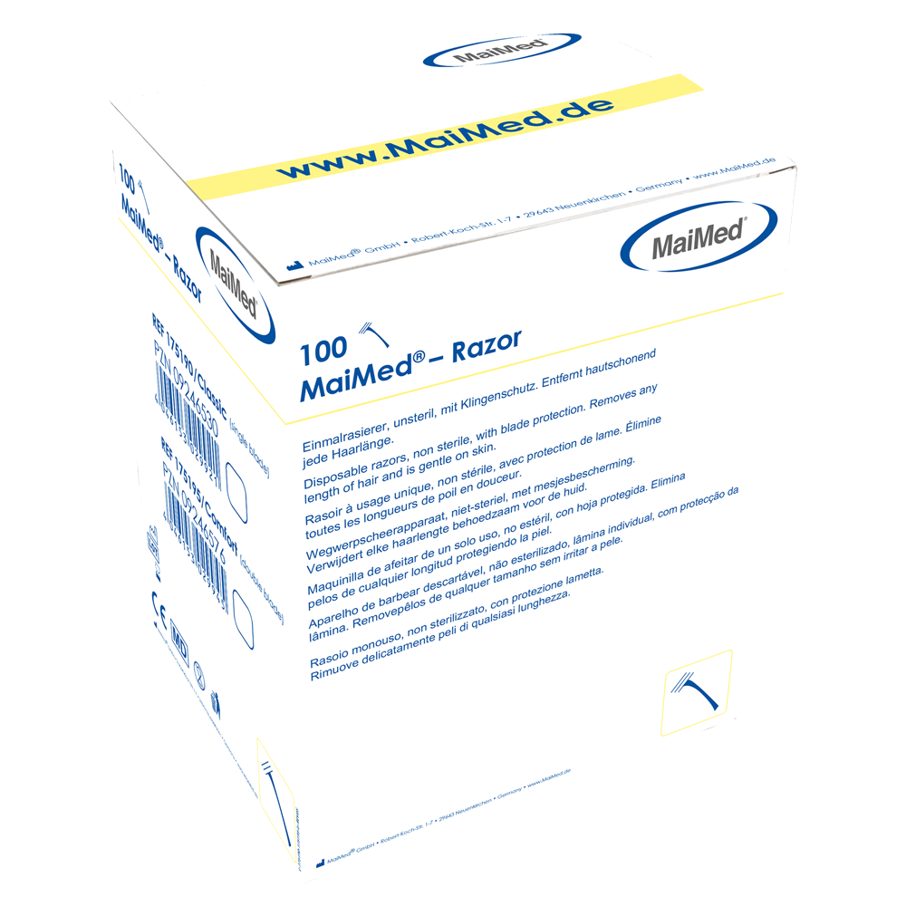 MaiMed - Razor Klassiek wegwerpscheermes, niet-steriel, 100 stuks/doos. | Doos (100 stuks)