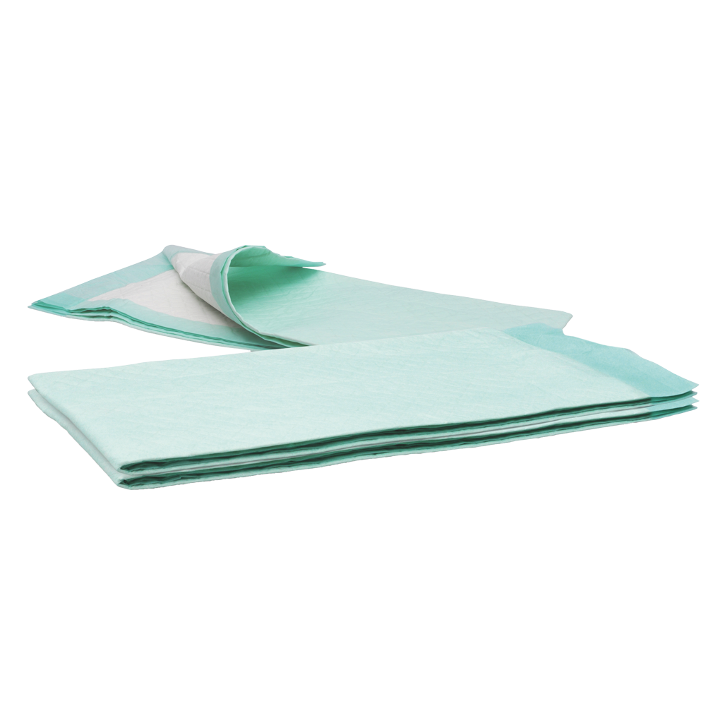 MaiMed coussin médical 60x90cm Oreiller en flocons de peluche extra non stérile 60x90cm 2x25pcs/boîte vert | Boîte (50 pièces)