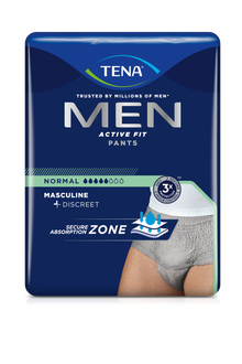 Culottes absorbantes TENA Men Active Fit Pants Normal, grises