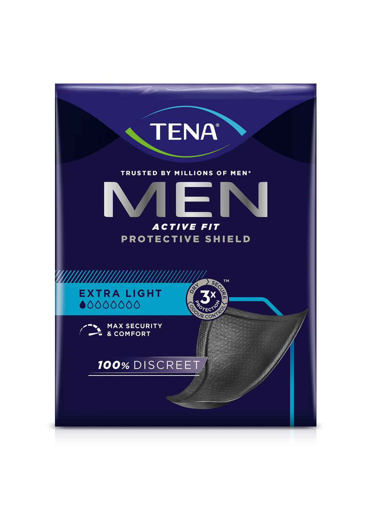 Tena Men Active Protective Shield Extra Light Incontinence Insert | Pack (14 stuks)