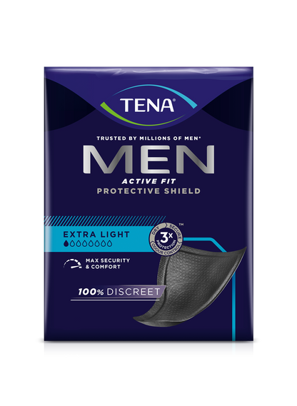 Tena Men Active Protective Shield Extra Light Incontinence Insert | Pack (14 stuks)