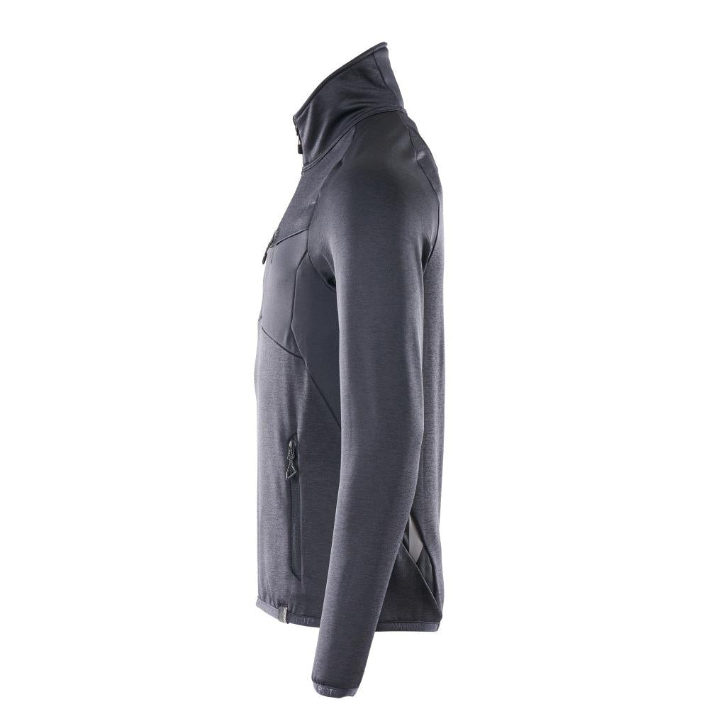 Fleece trui met microfleece jack met korte rits