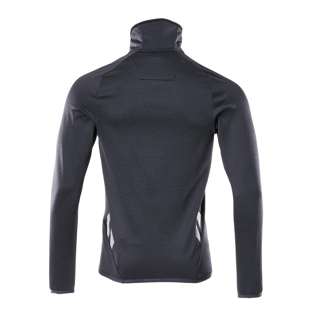 Fleece trui met microfleece jack met korte rits