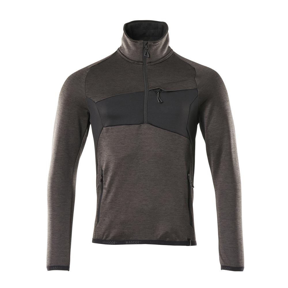 Fleece trui met microfleece jack met korte rits