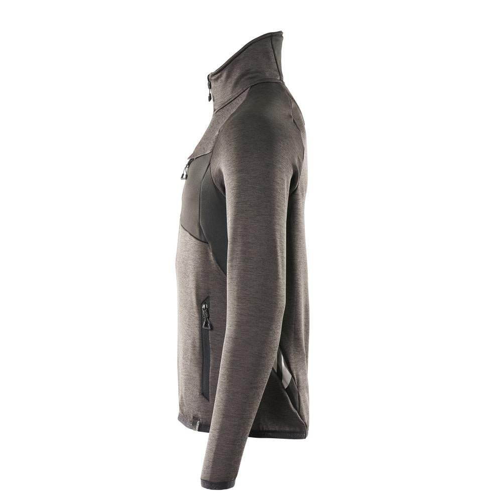 Fleece trui met microfleece jack met korte rits