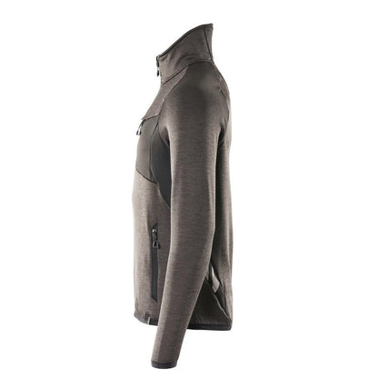 Fleece trui met microfleece jack met korte rits