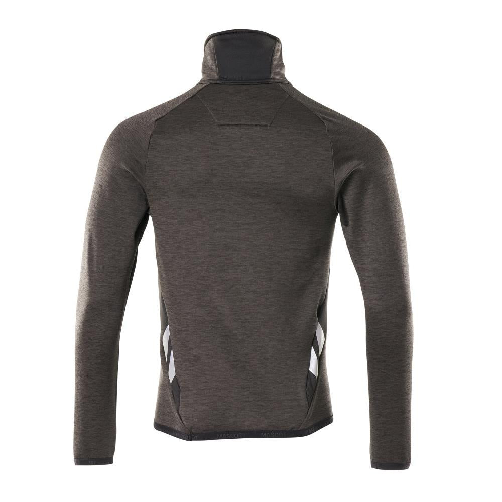 Fleece trui met microfleece jack met korte rits