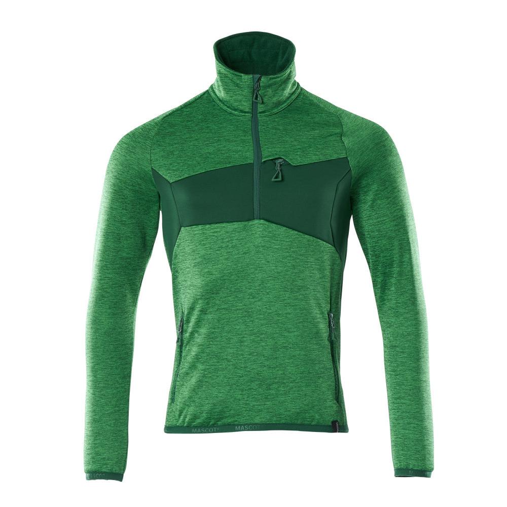 Fleece trui met microfleece jack met korte rits