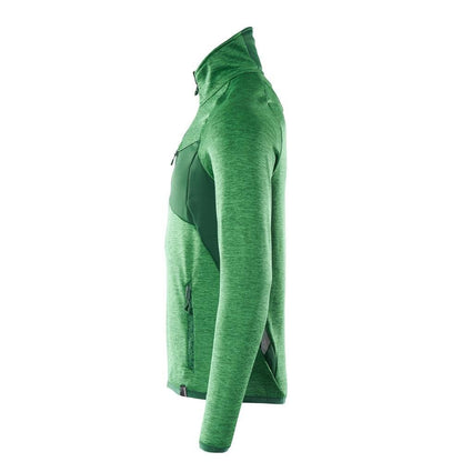 Fleece trui met microfleece jack met korte rits