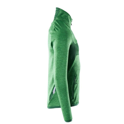 Fleece trui met microfleece jack met korte rits