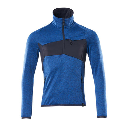 Fleece trui met microfleece jack met korte rits
