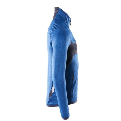 Fleece trui met microfleece jack met korte rits