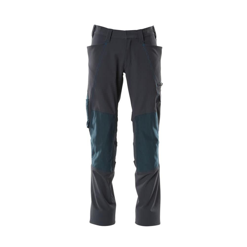 Broek, kniezakken, ULTIMATE STRETCH broek, zwartblauw
