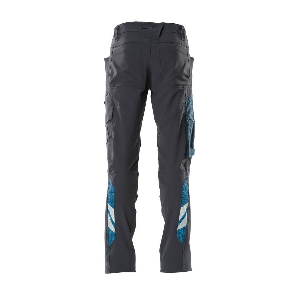 Broek, kniezakken, ULTIMATE STRETCH broek, zwartblauw