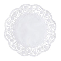 De PAPSTAR Ronde taartkantjes, Ø 33 cm, wit van PAPSTAR GmbH is een rond, wit servetje met een effen midden en een golvende rand, ideaal voor taarten; in een verpakking van 8 stuks.