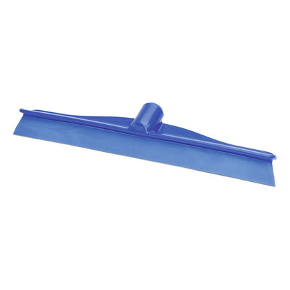 De Nölle Profi Brush HACCP waterwisser Monobloc, 40 cm van Nölle Profi Brush Borstel- & Kwasttechniek e.K., heeft een blauwe kunststof behuizing met breed, plat blad en centrale bus, ideaal voor de professionele reiniging; afgebeeld op een witte achtergrond.
